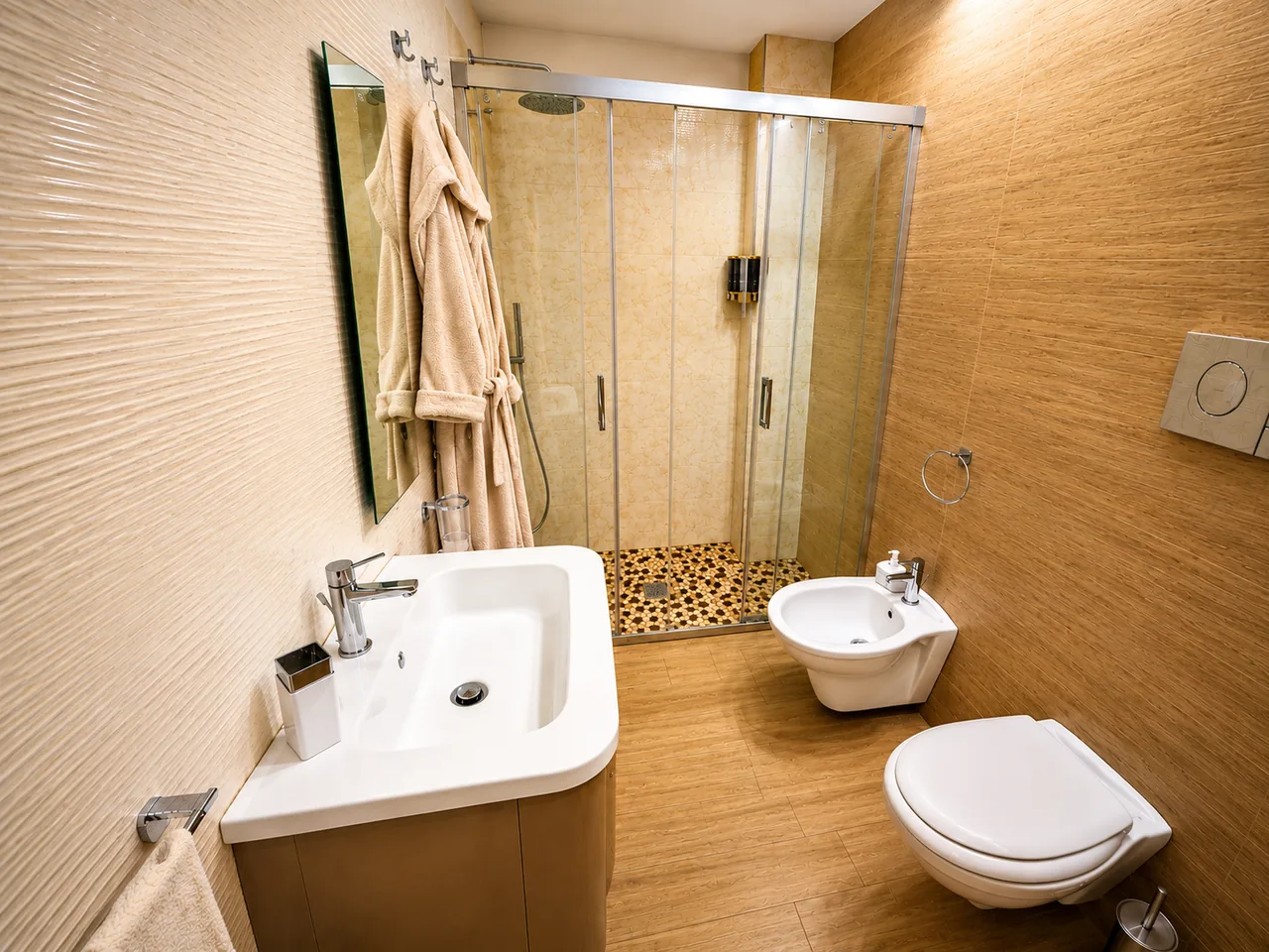Vista completa del bagno di MAGA Holiday House